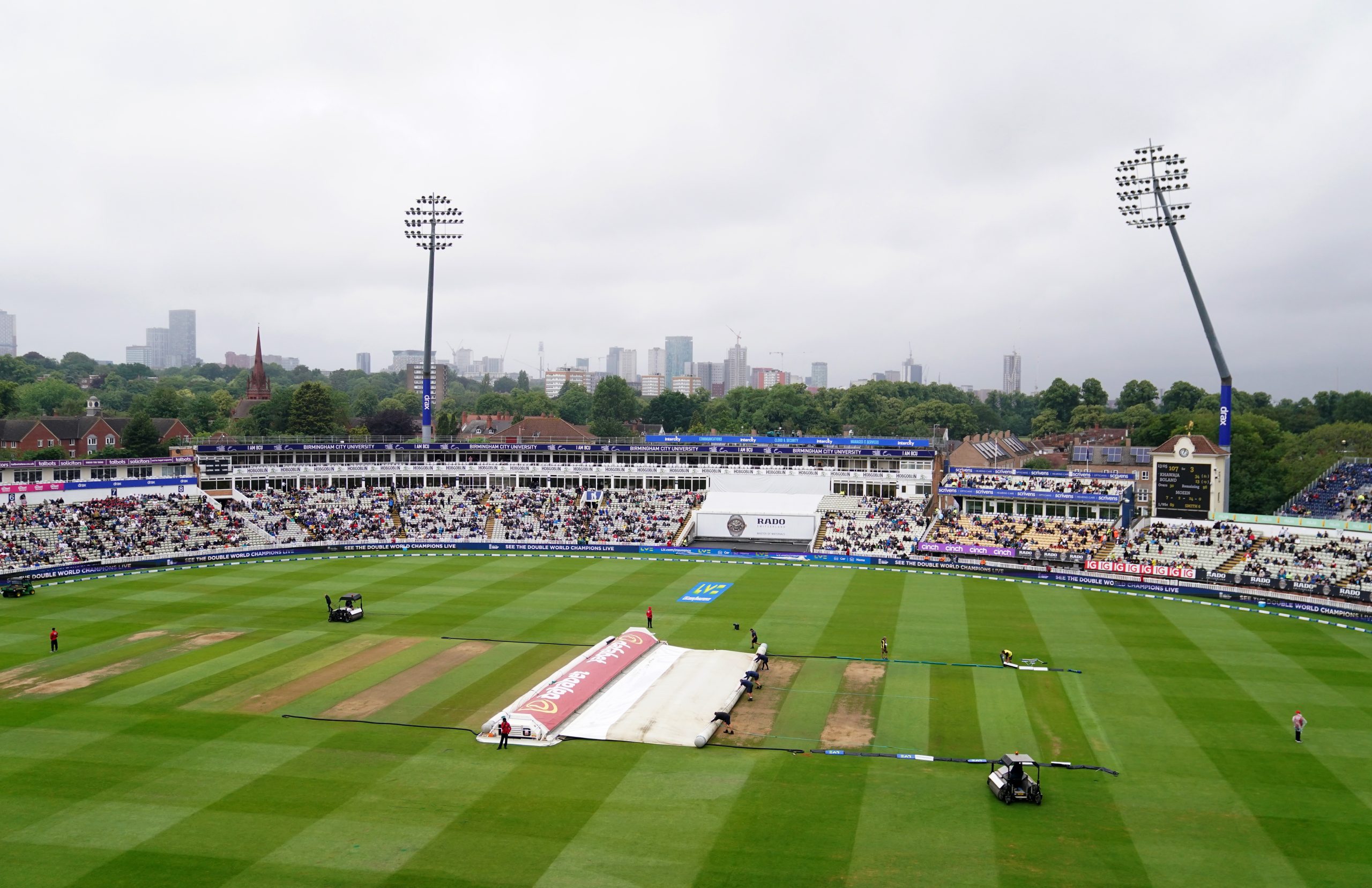 Final day of first Ashes Test under way after morning rain at Edgbaston