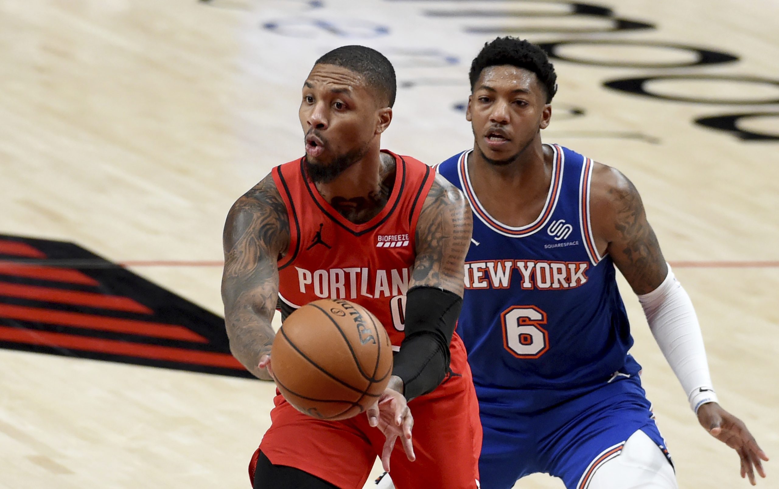Portland Trail Blazers hold off fast-finishing New York Knicks to claim victory