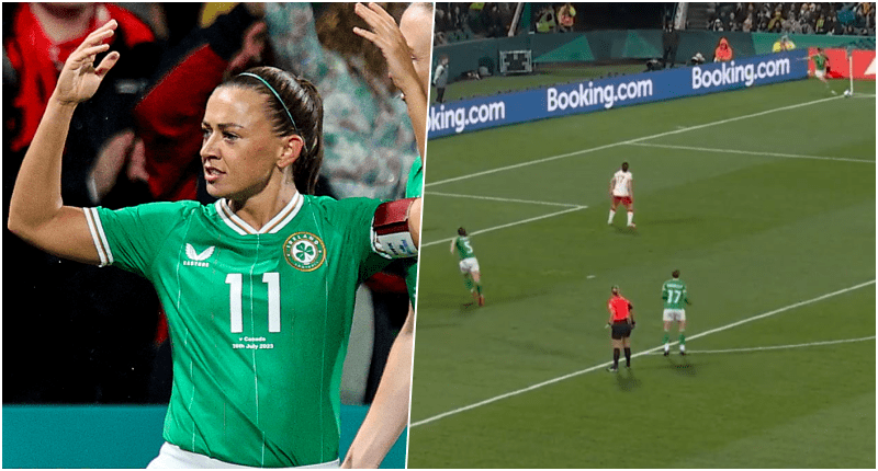 Watch: Katie McCabe gives Ireland lead against Canada with goal directly from a corner
