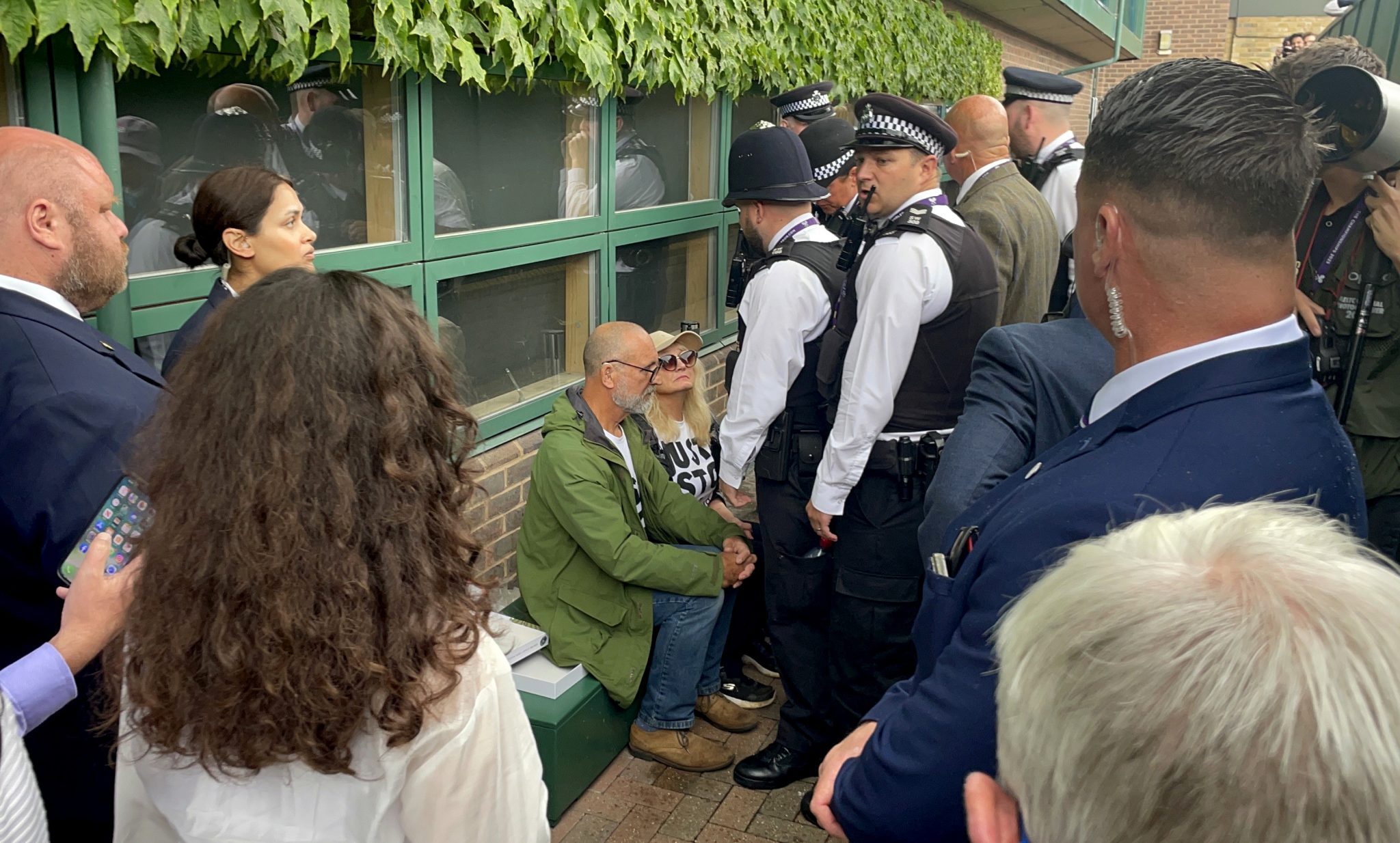 Just Stop Oil protesters disrupt play at Wimbledon
