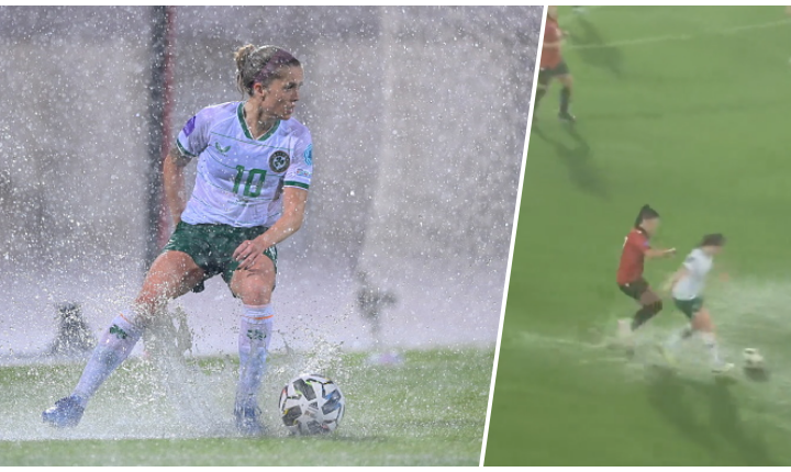 Farcical Ireland match suspended after torrential downpour