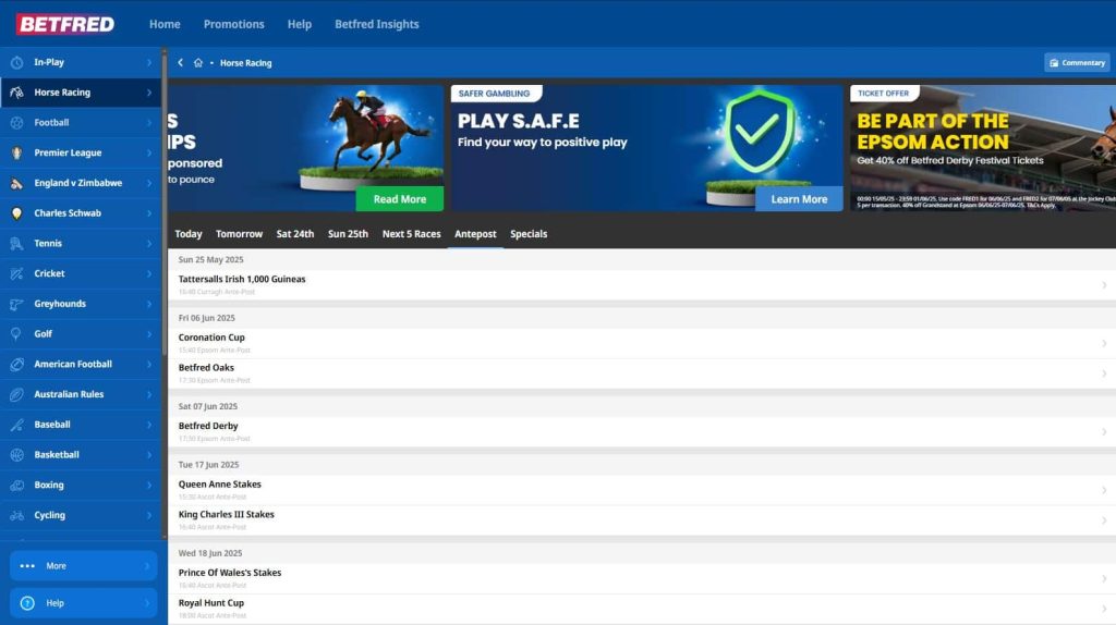 betfred horse race betting