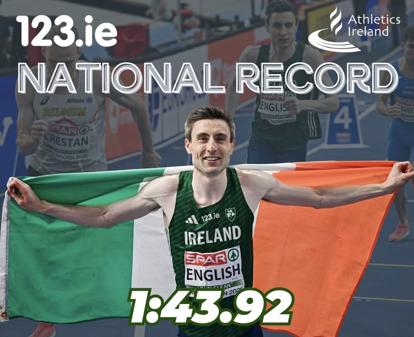 Mark English breaks Irish 800m record for second time in 11 days