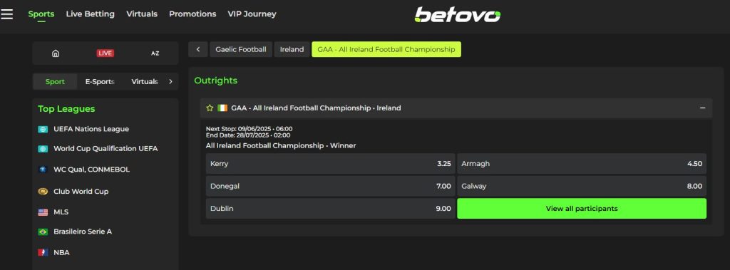 betovo gaa betting site