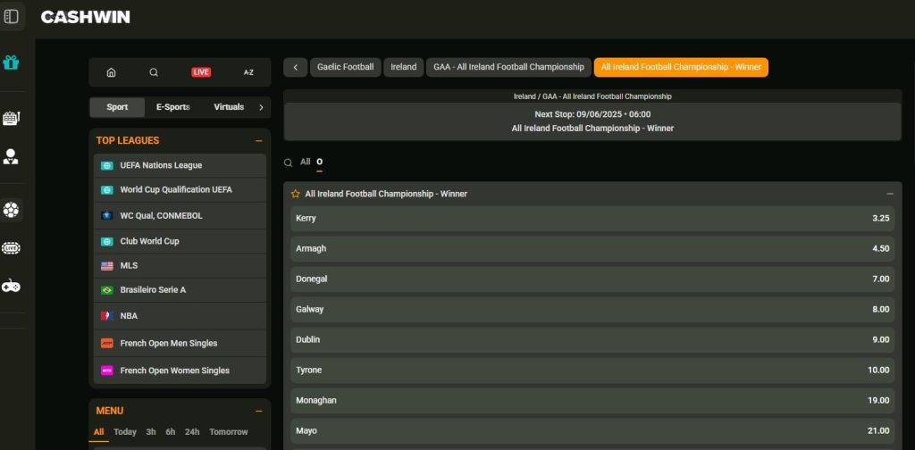 cashwin gaa online betting 