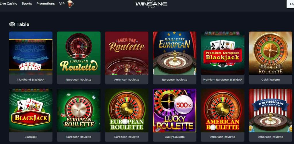 winsane roulette casino