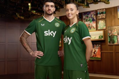 New Ireland kit, made by Castore / The new Ireland kit launch has been soured by a furious fan backlash over the cost. 
